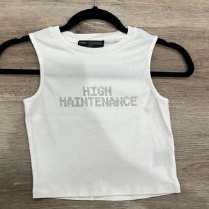 High Maintenance Rhinestone Crop Top